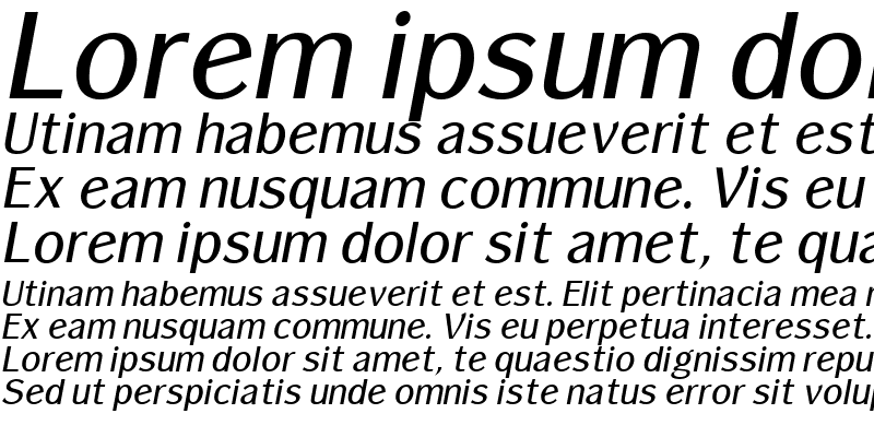 Sample of Panache Italic