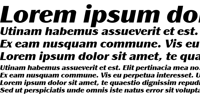 Sample of PanacheBlkITC Italic