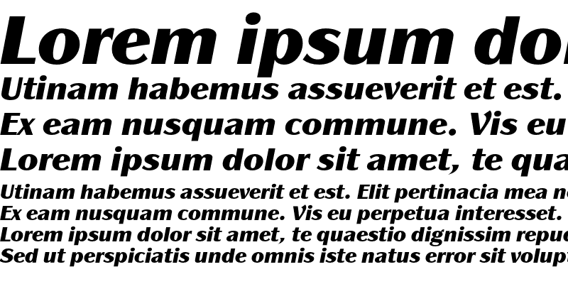 Sample of PanacheEF-BlackItalic