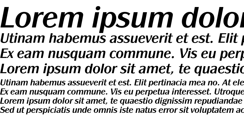 Sample of PanacheEF-BoldItalic