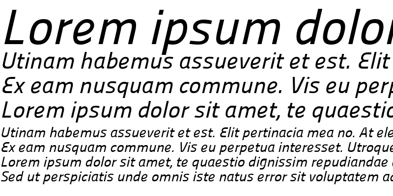 Sample of Panefresco 500wt Italic