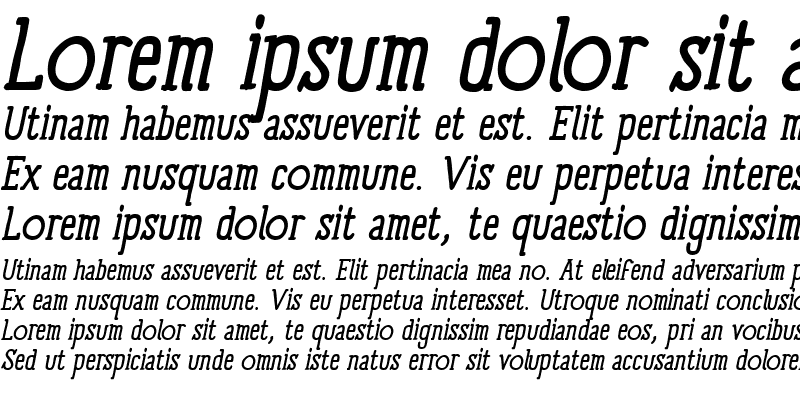 Sample of Panforte Serif Italic