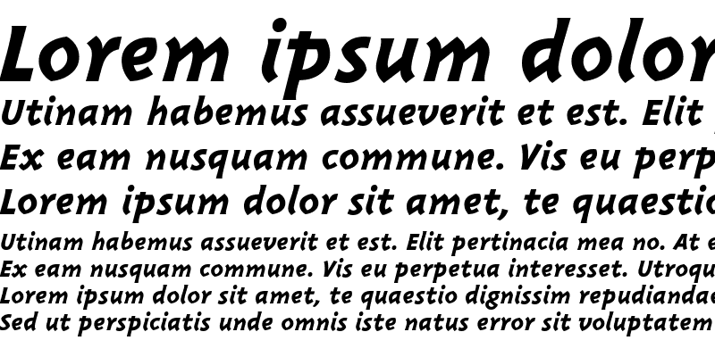 Sample of PannikinBlackSSK Italic