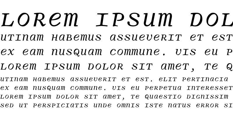 Sample of Panoptica Italic