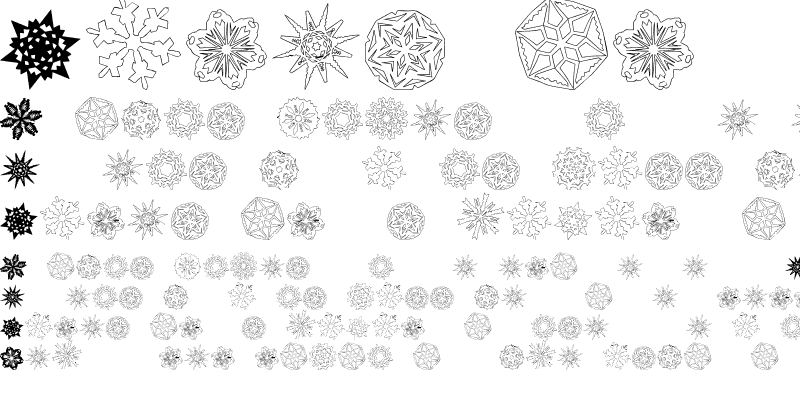 Sample of Paper Snowflakes