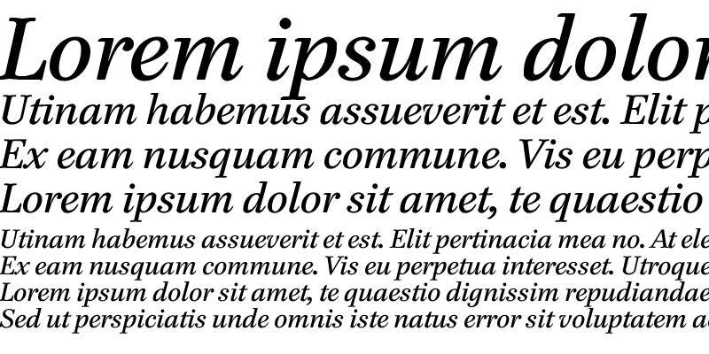 Sample of Paperback 12 Italic