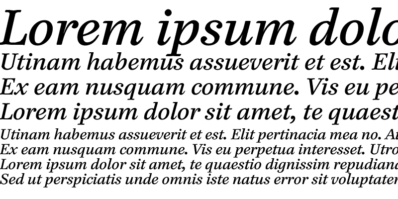 Sample of Paperback 9 Italic