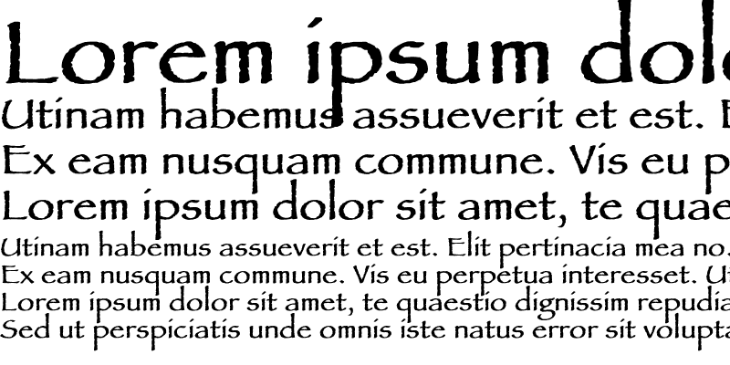 Sample of Papyrus LET Bold