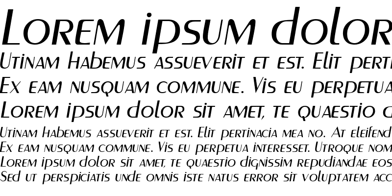 Sample of PaqueteSSK Italic