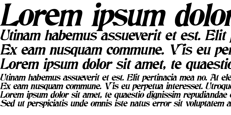 Sample of ParaisoSSK Italic
