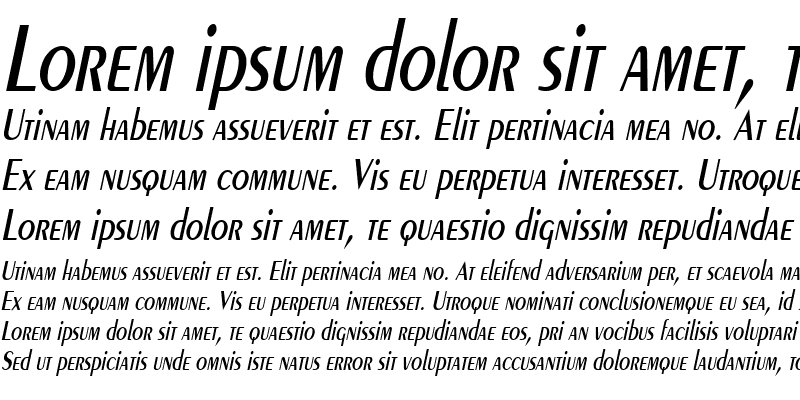 Sample of Pare Condensed Italic