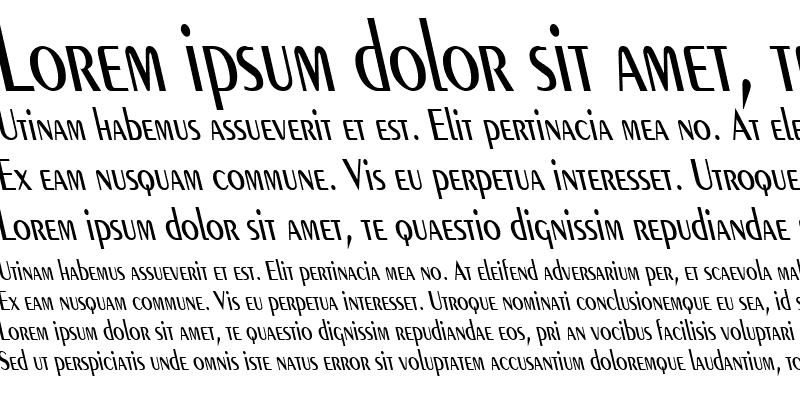 Sample of Pare Condensed Reverse Italic