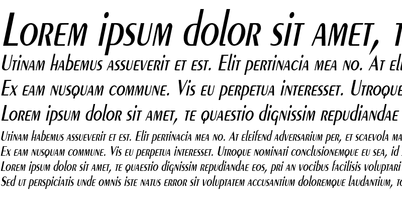 Sample of PareCondensed Italic