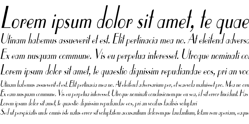 Sample of Paris Condensed Italic