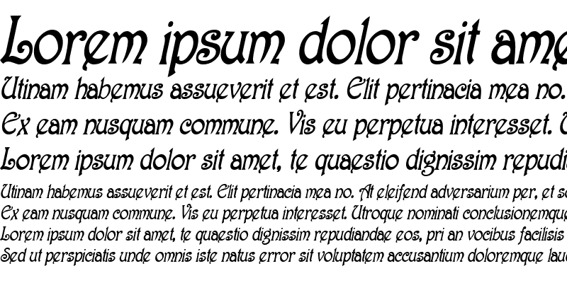Sample of Parisian-Condensed Bold Italic