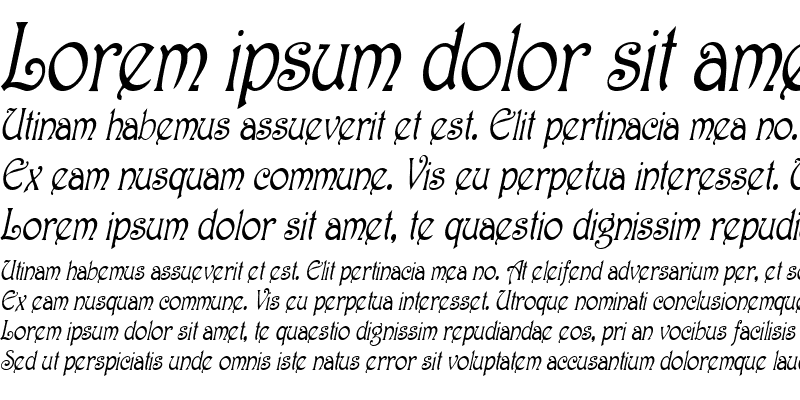 Sample of Parisian-Condensed Italic