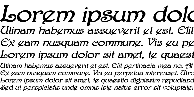 Sample of Parisian-Extended Bold Italic