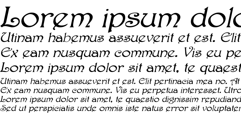 Sample of Parisian-Extended Italic