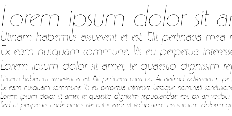 Sample of Parisian SF Italic