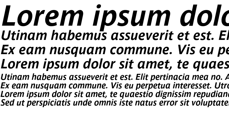 Sample of Parisine Bold Italic