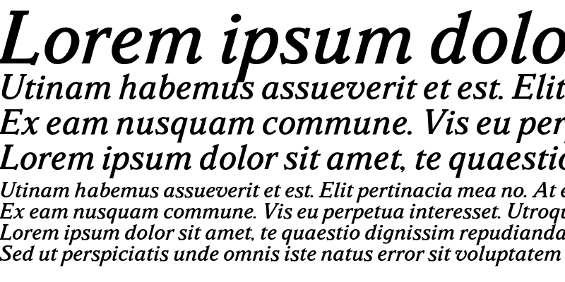 Sample of Parkinson Medium Italic