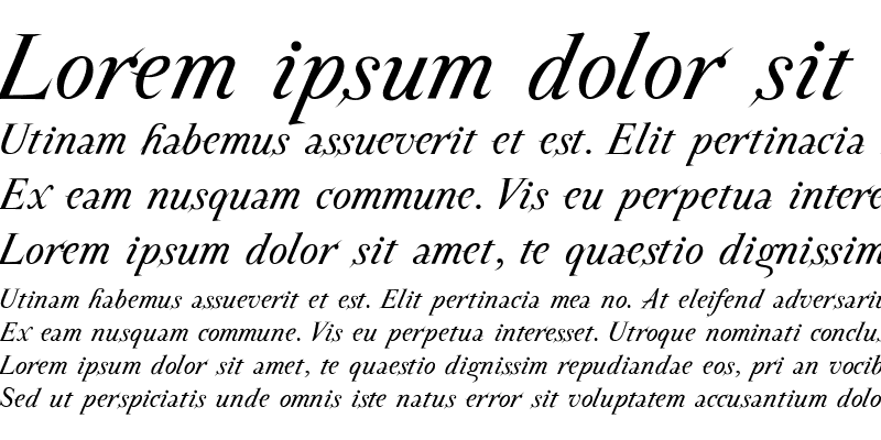 Sample of ParmaPetit Italic