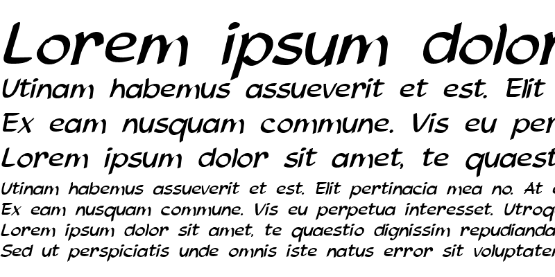 Sample of Parson Bold Italic