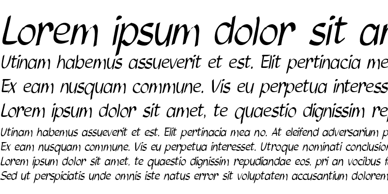 Sample of Parson-Condensed Italic