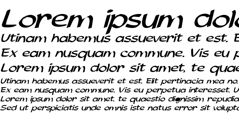 Sample of Parson-Extended Bold Italic