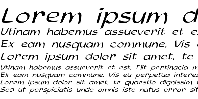 Sample of Parson-Extended Italic