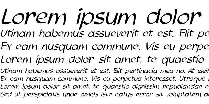 Sample of Parson Italic