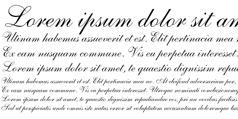 Sample of Parsons Italic  Normal Italic