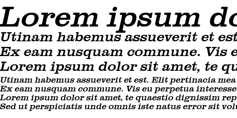 Sample of PaulineBeckerWide Italic