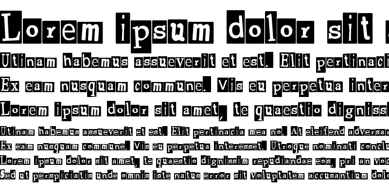 Sample of Pauls Ransom Note Font