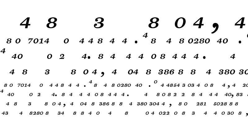 Sample of PB9TTP-ItalicFrac Regular