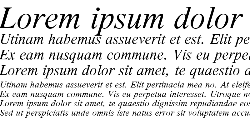 Sample of PC Tennessee Italic