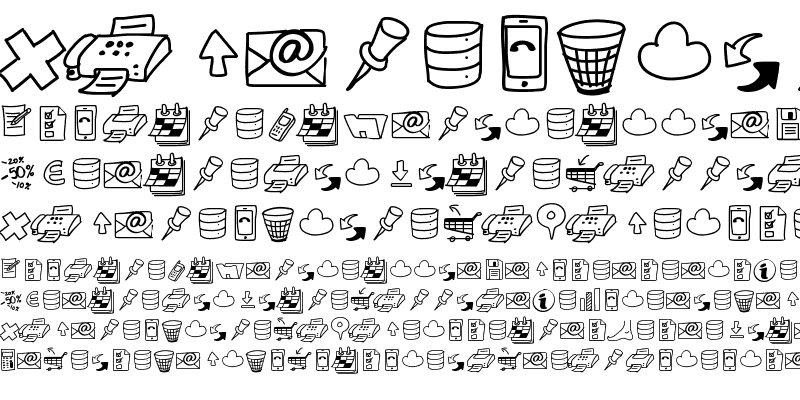 Sample of PeaxDrawnIcons