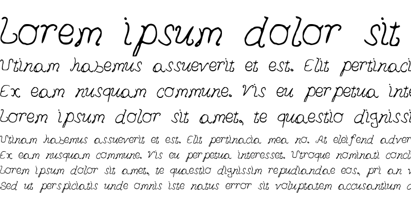 Sample of PedersenFont