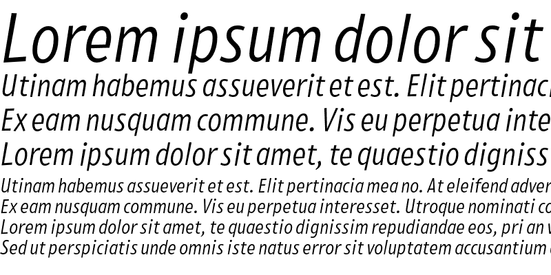 Sample of PedestriaMVB Italic