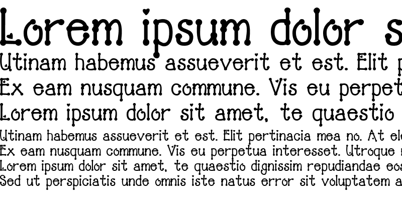 Sample of PeggyFont Bold