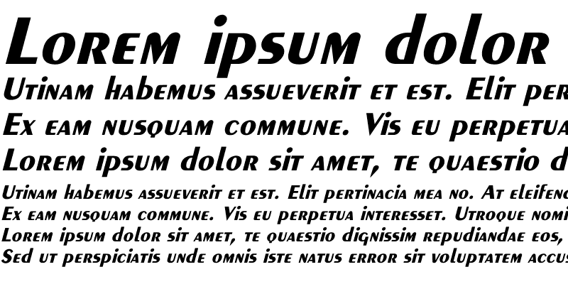 Sample of Peignot-Demi-Bold Italic Italic