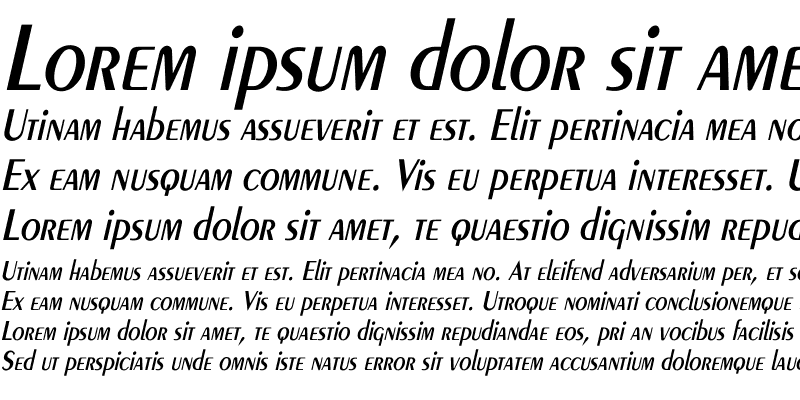 Sample of Peignot-Demi-Normal Th Italic Italic