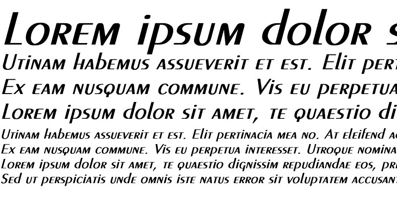 Sample of Peignot-Light Bold Italic