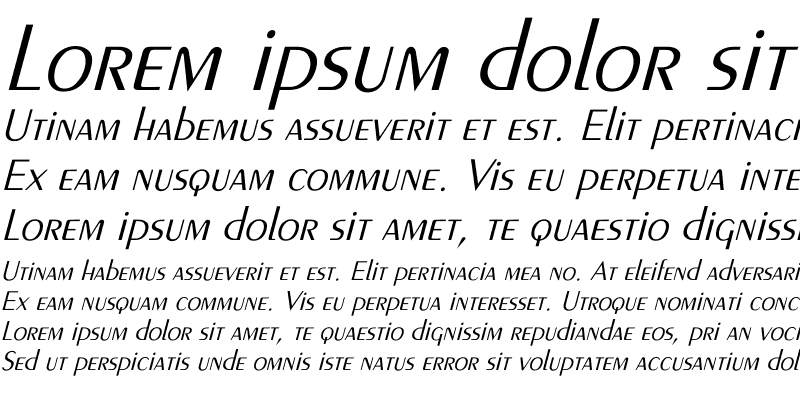 Sample of Peignot-Light Italic