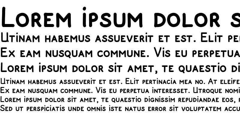 Sample of Pek Komik Sans