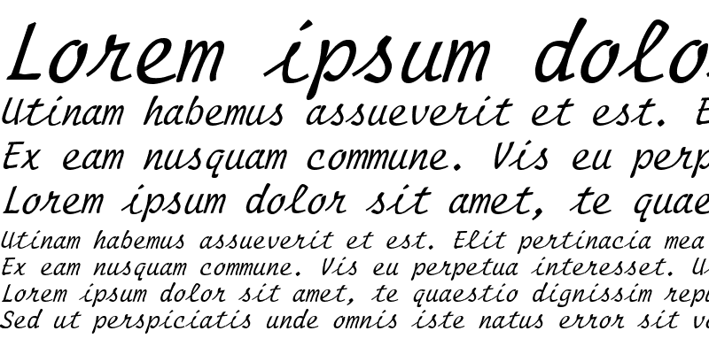 Sample of Penman Italic