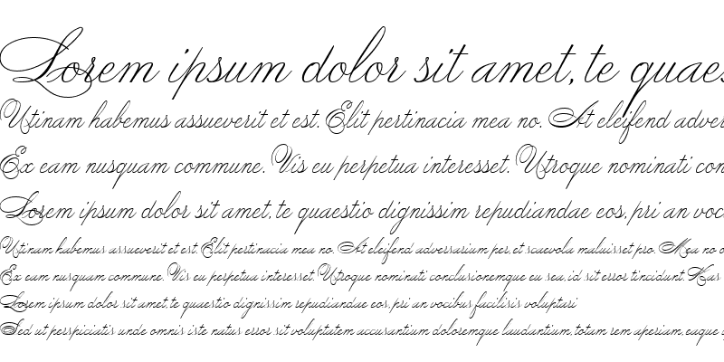 Sample of Penman Script Regular