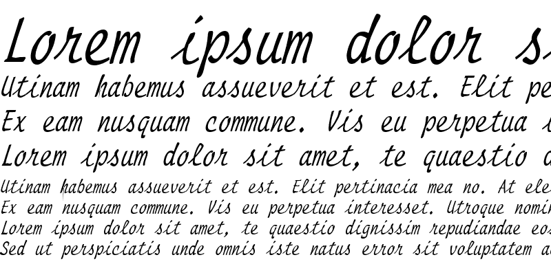 Sample of PenmanCondensed Italic
