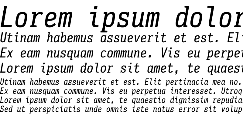 Sample of Pennsylvania Regular Italic
