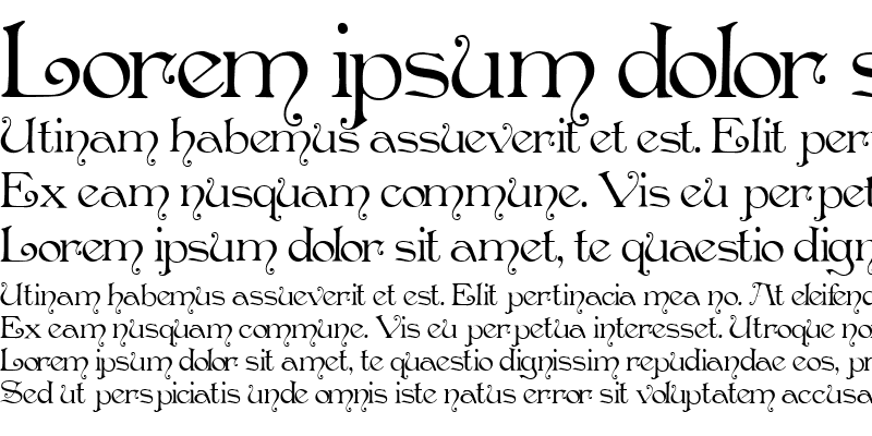 Sample of Penshurst Roman